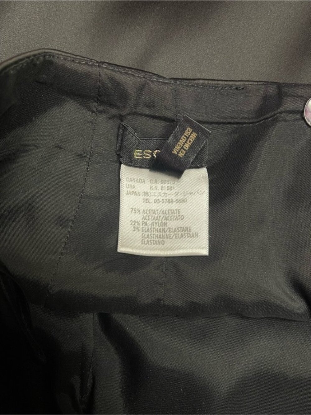 Vintage Escada Satin Pencil Skirt Black Tailored Luxe Women’s Medium - Picture 10 of 12